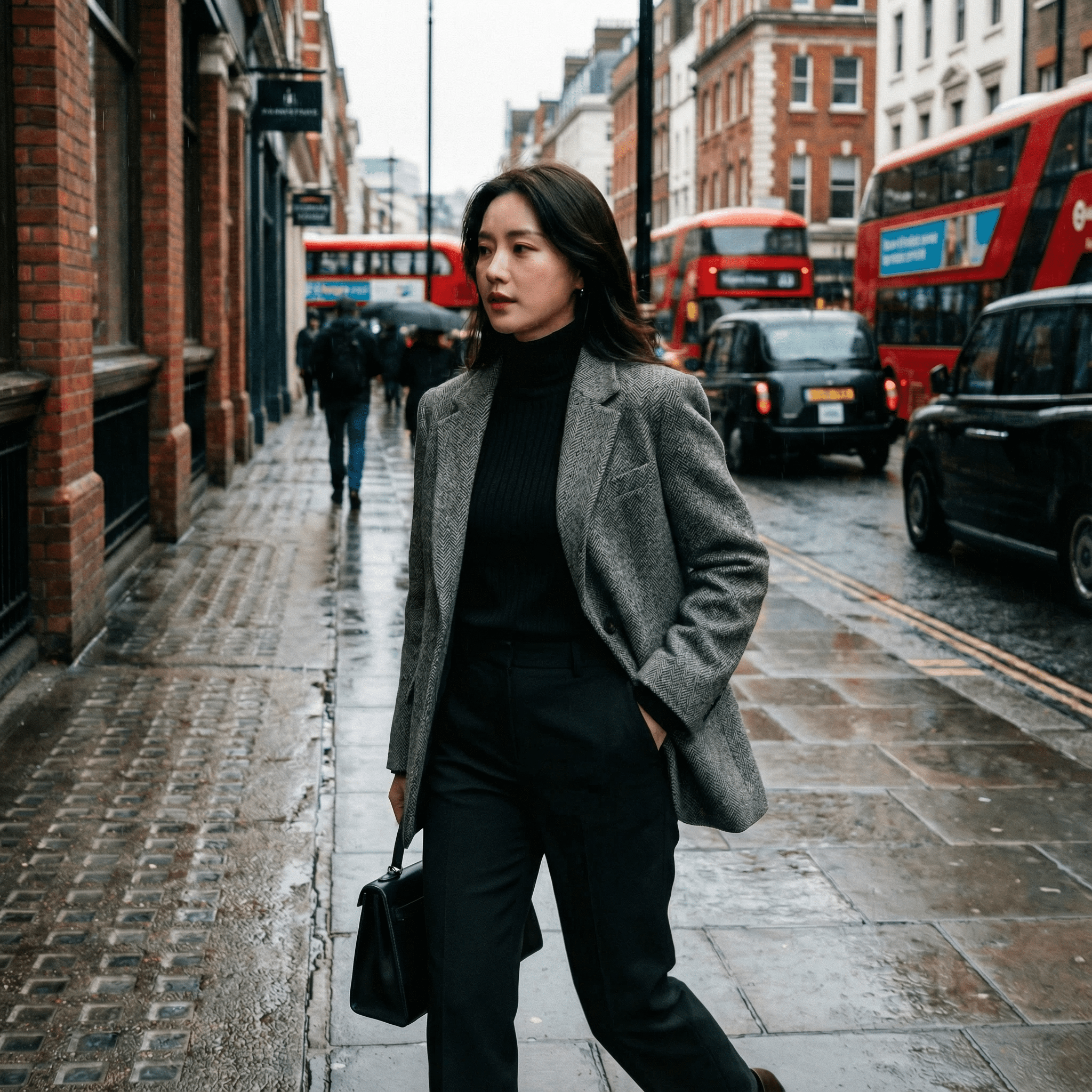 جاكيت صوفي أنيق بقصّة كلاسيكية