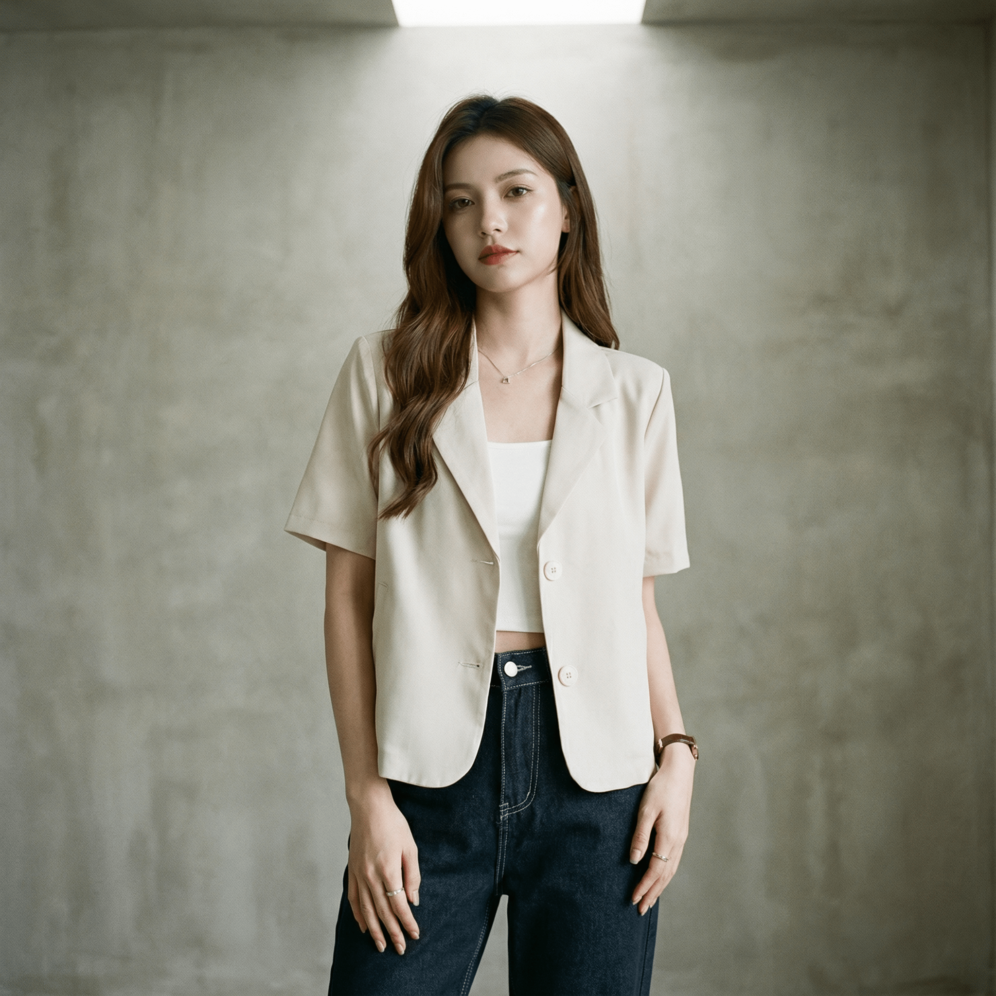 قميص بقصّة كلاسيكيه خفيفة