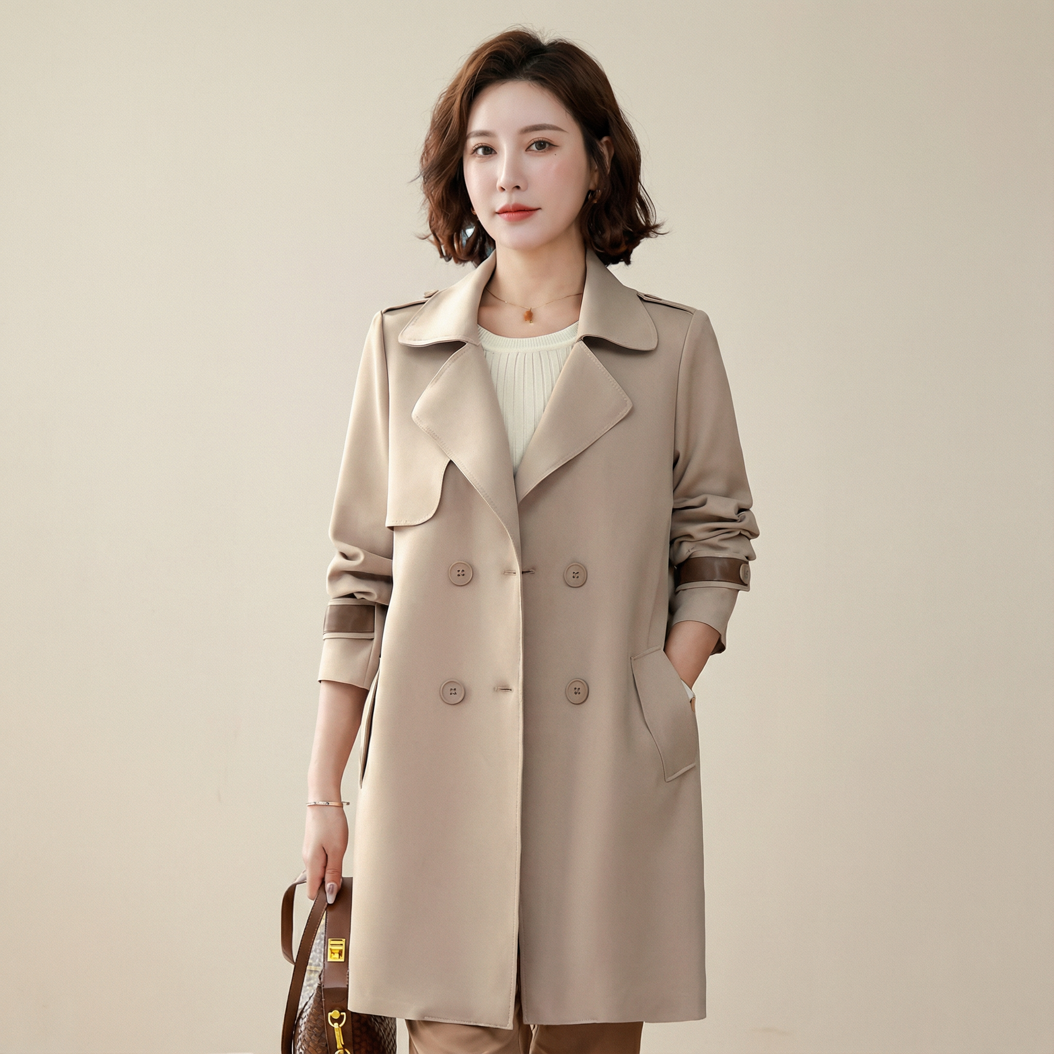 معطف كلاسيك بقصّة انسيابية