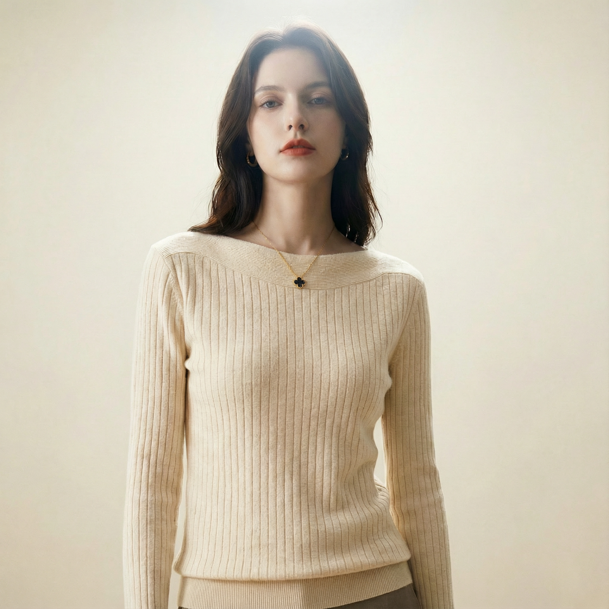 سويتر قَصّة راقية بأكتاف ناعمة