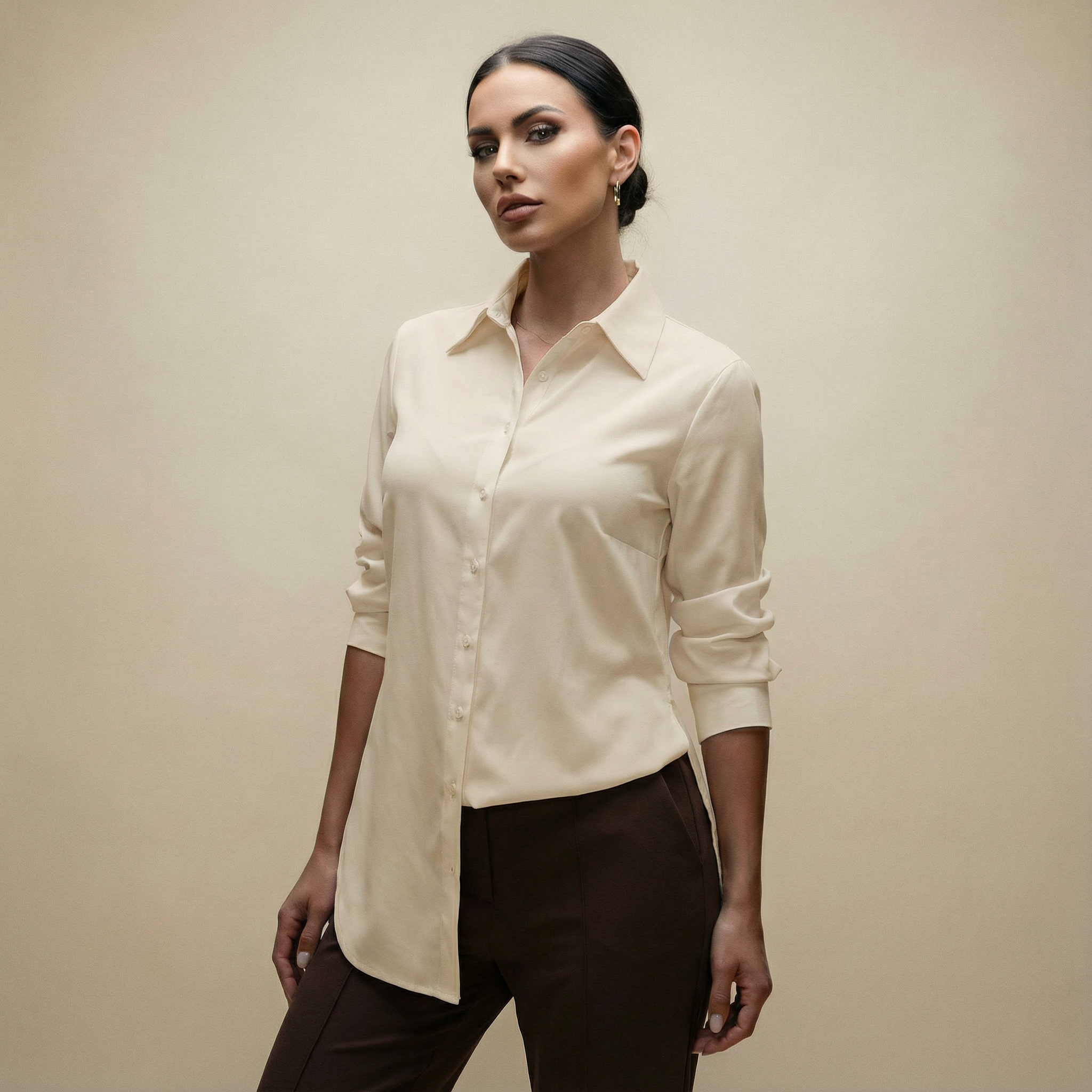 قميص طويل بقصّة انسيابية