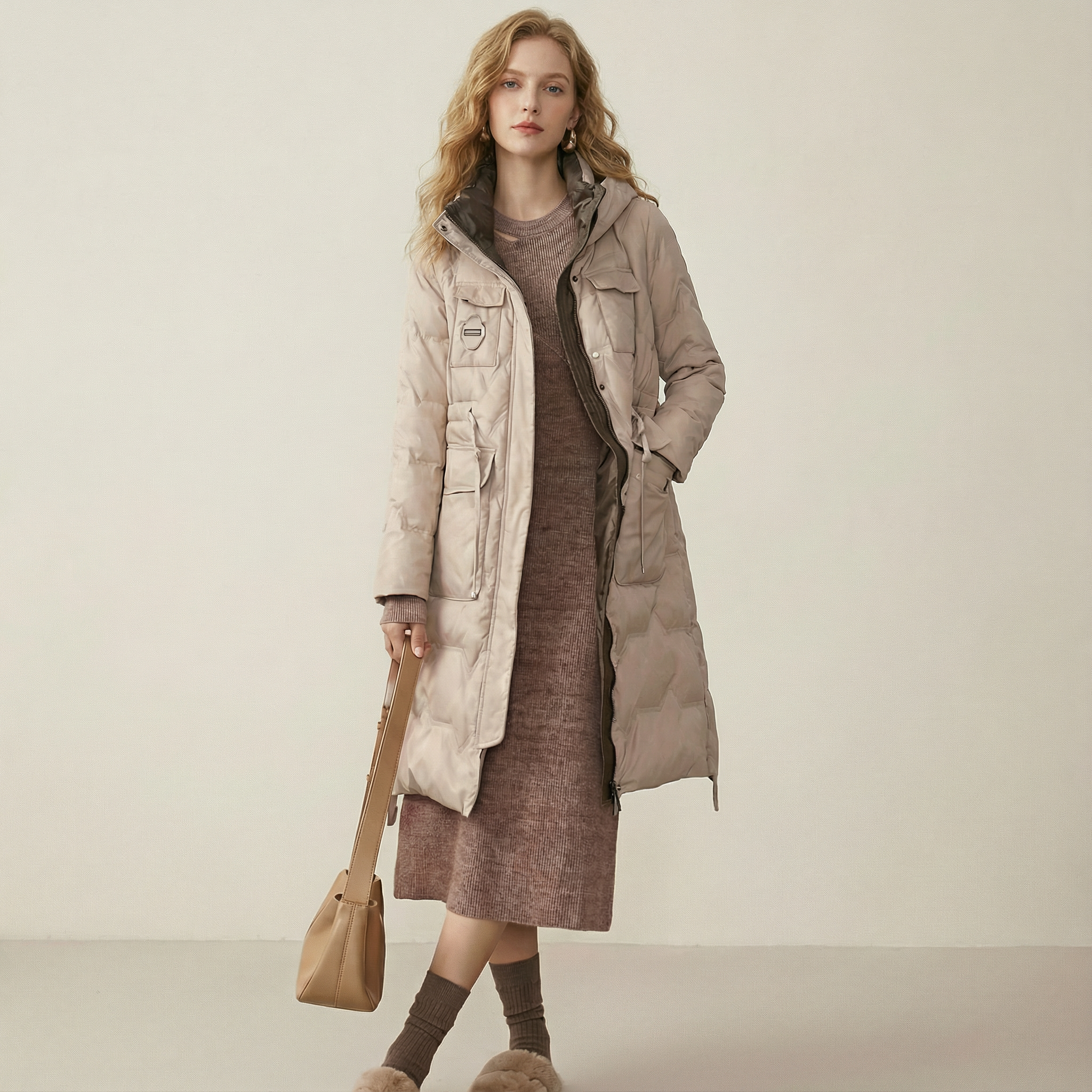 معطف شتوي طويل بقصّة أنيقة