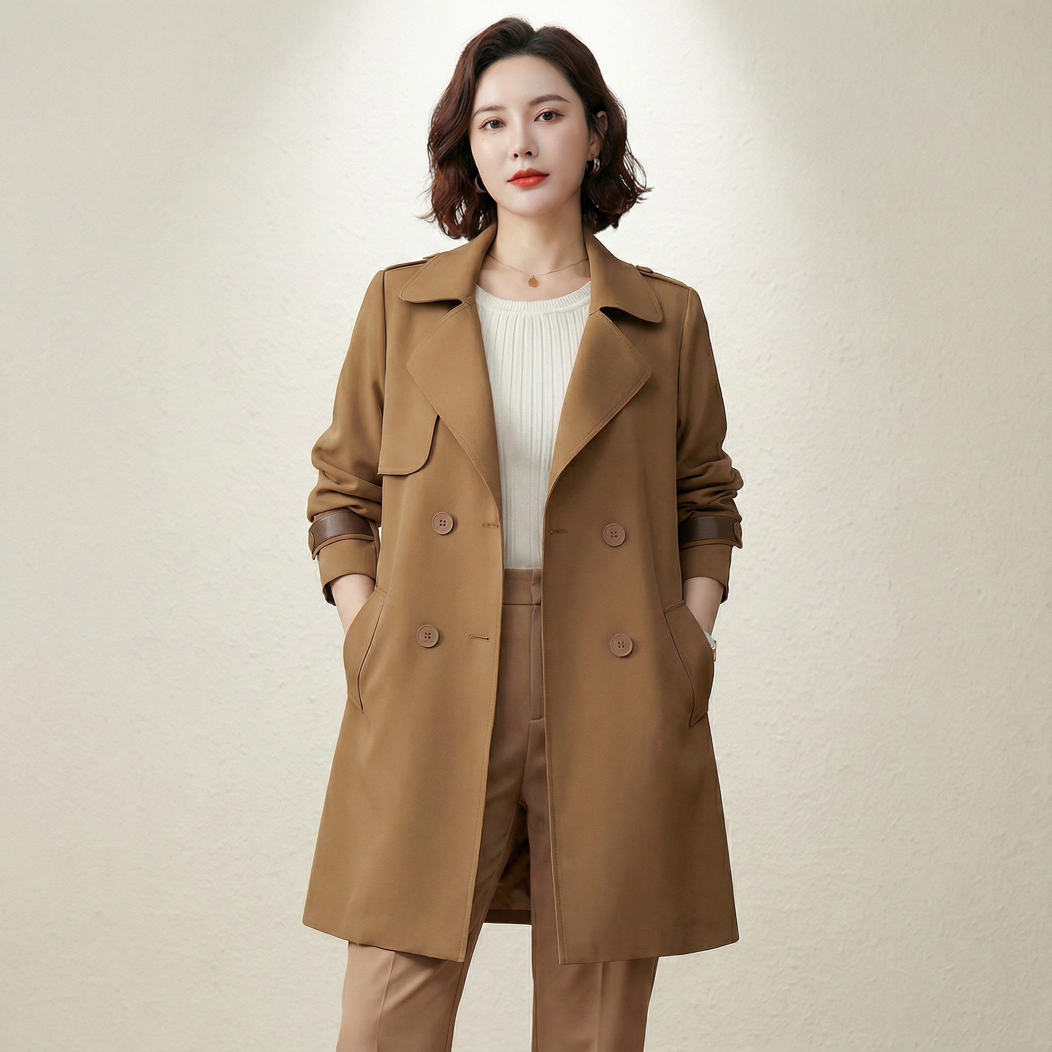 معطف كلاسيك بقصّة انسيابية