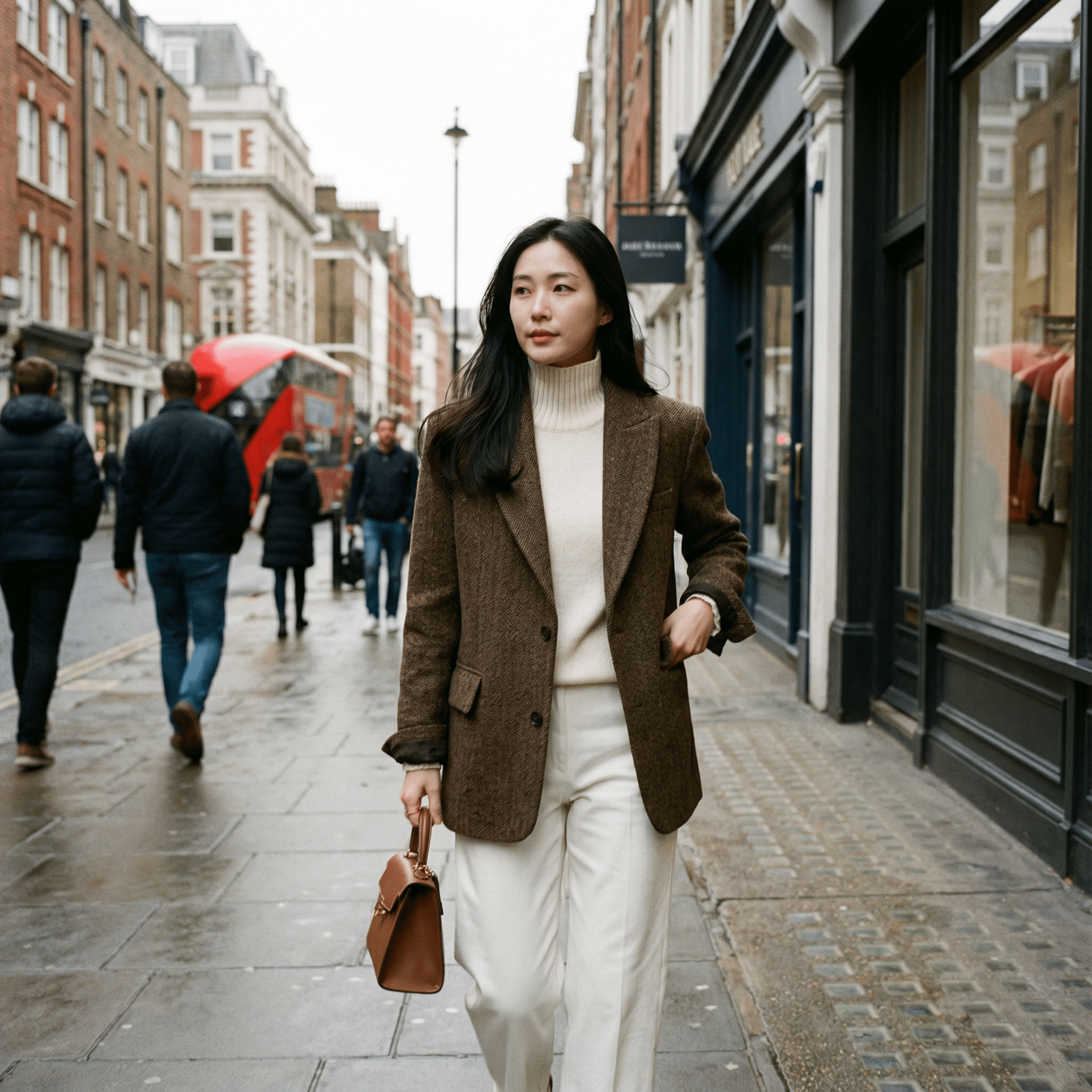 جاكيت صوفي أنيق بقصّة كلاسيكية