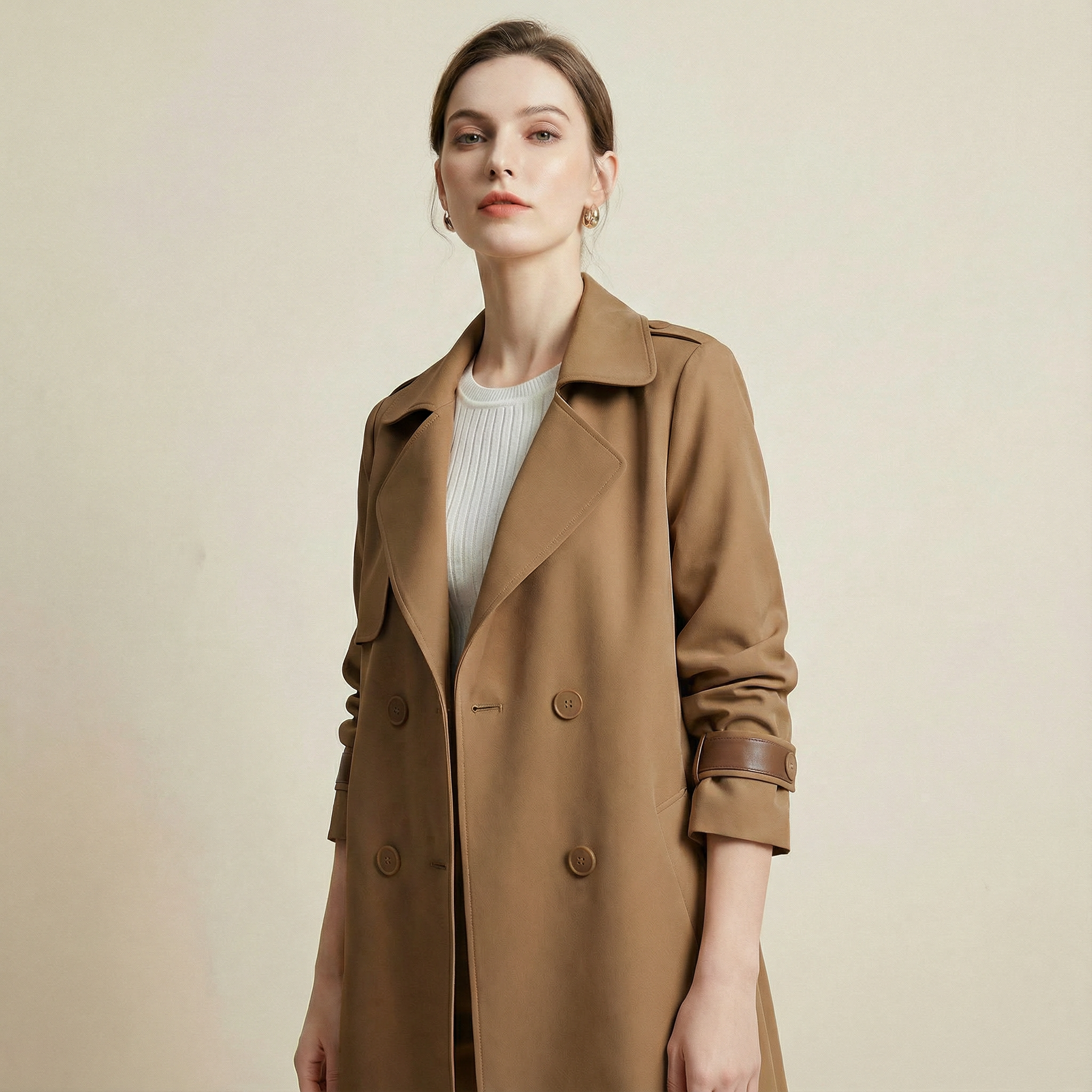 معطف كلاسيك بقصّة انسيابية