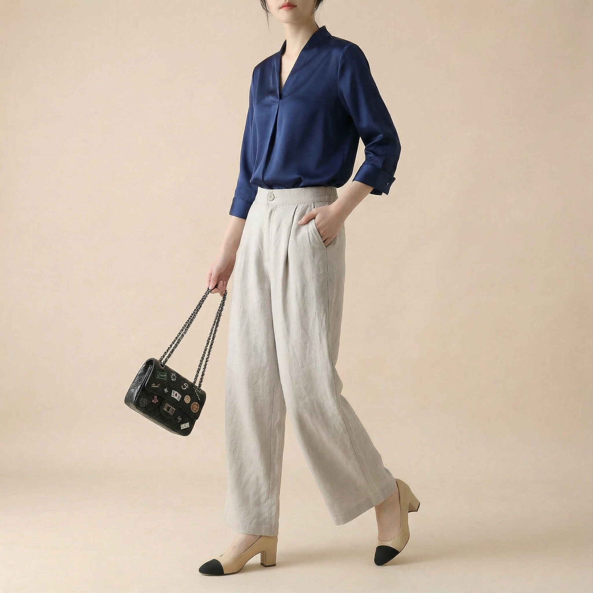 بنطال واسع بقصّة راقية