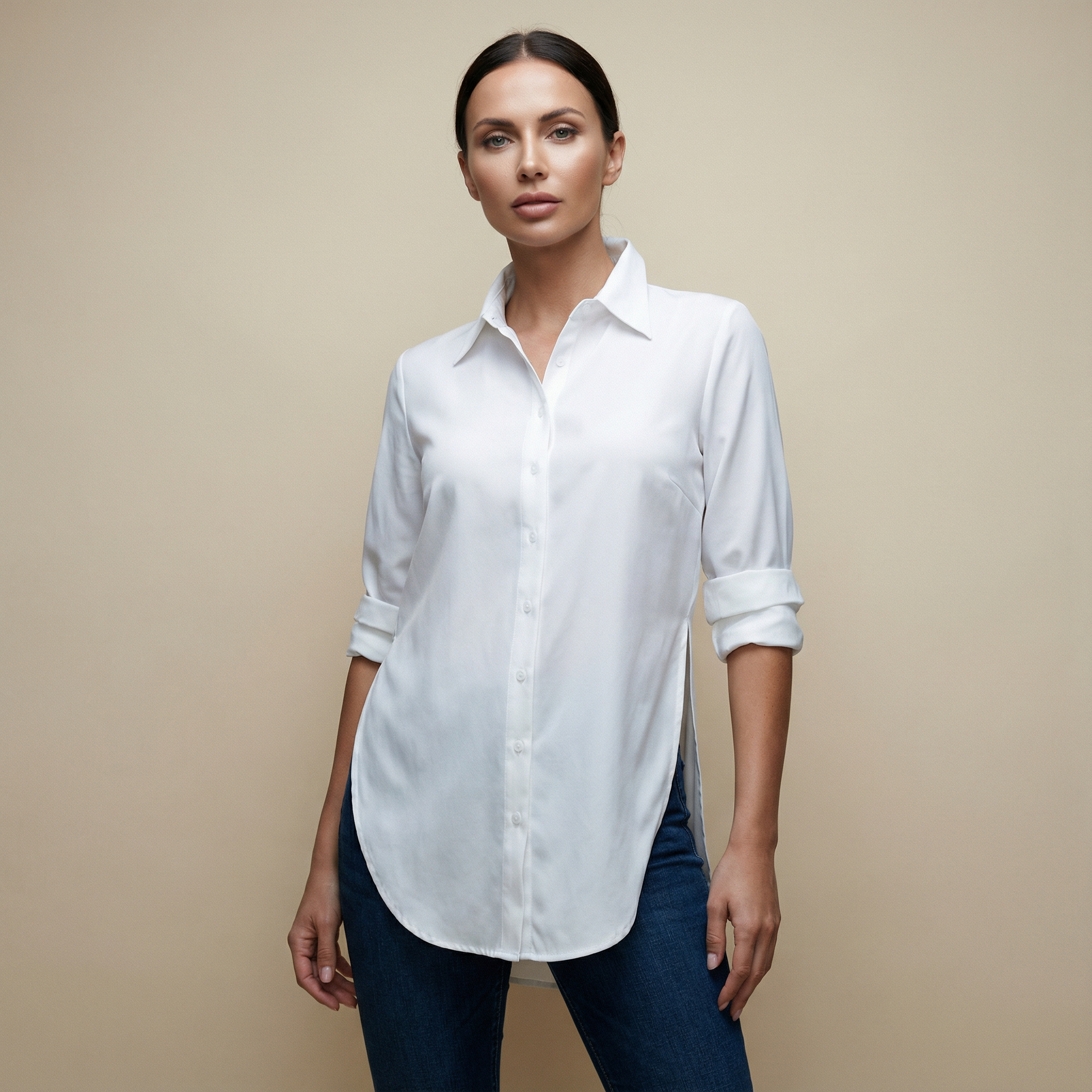 قميص طويل بقصّة انسيابية